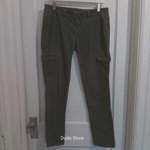UnionBay Women's Size 15 Olive Green Stretch Corduroy - Cotton & Spandex